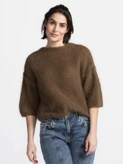 Le Marais Gebreide trui Dora Brown Fashion