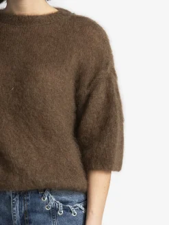 Le Marais Gebreide trui Dora Brown Fashion