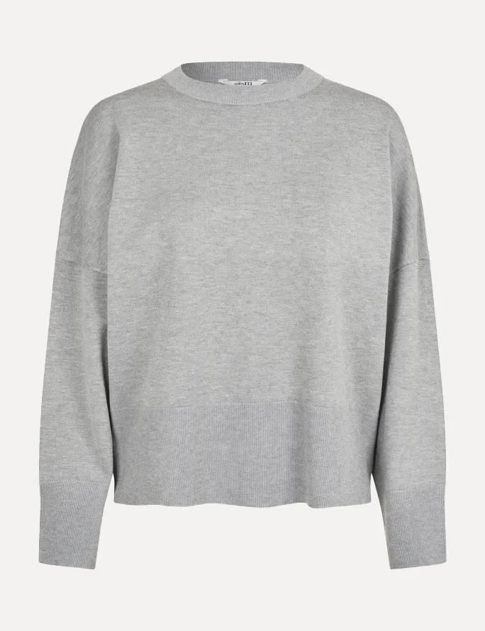 MBYM Gebreide trui Gillian Bravani Light+Grey+Melange Online