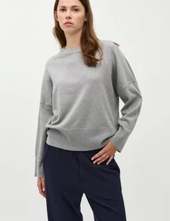 MBYM Gebreide trui Gillian Bravani Light+Grey+Melange Online