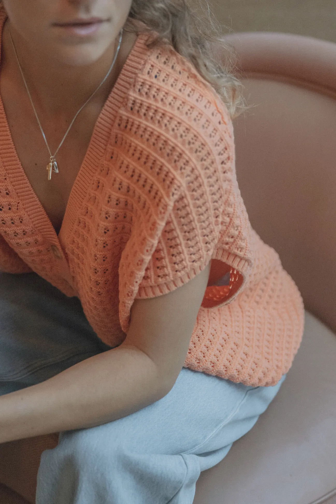 Les Soeurs Gehaakt vest Jack Peach Clearance