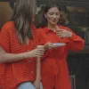Les Soeurs Gehaakt vest Jack Fiery+Red Fashion