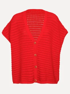 Les Soeurs Gehaakt vest Jack Fiery+Red Fashion