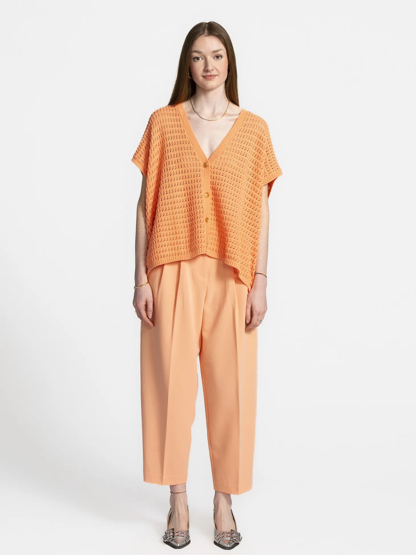 Les Soeurs Gehaakt vest Jack Peach Clearance