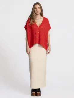 Les Soeurs Gehaakt vest Jack Fiery+Red Fashion