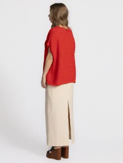 Les Soeurs Gehaakt vest Jack Fiery+Red Fashion