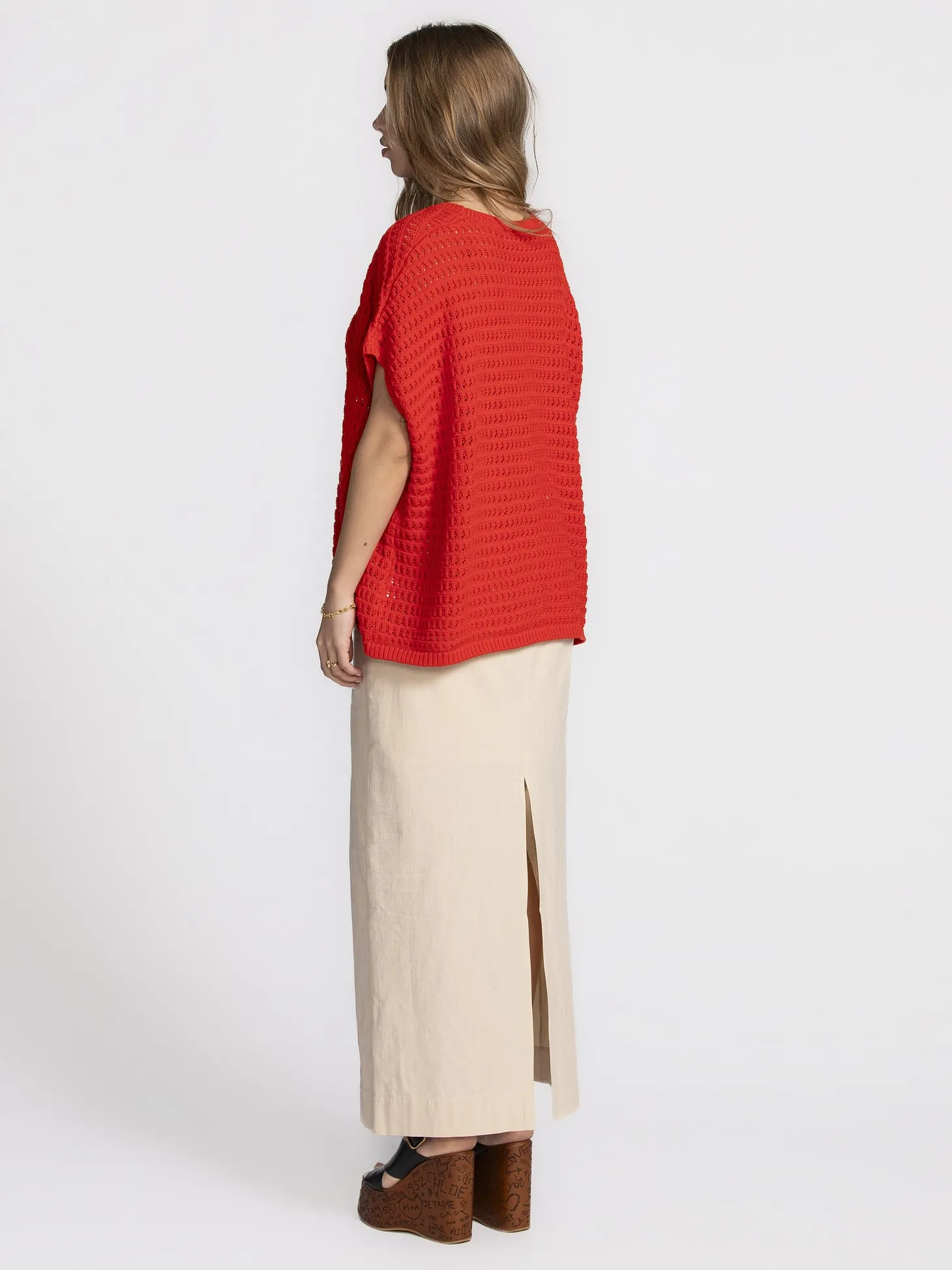 Les Soeurs Gehaakt vest Jack Fiery+Red Fashion