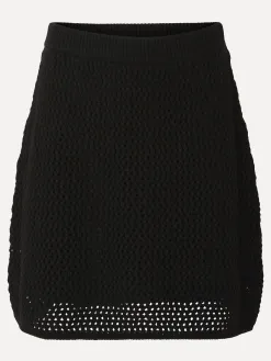 Selected Gehaakte rok Fina Black Hot