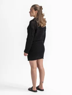 Selected Gehaakte rok Fina Black Hot