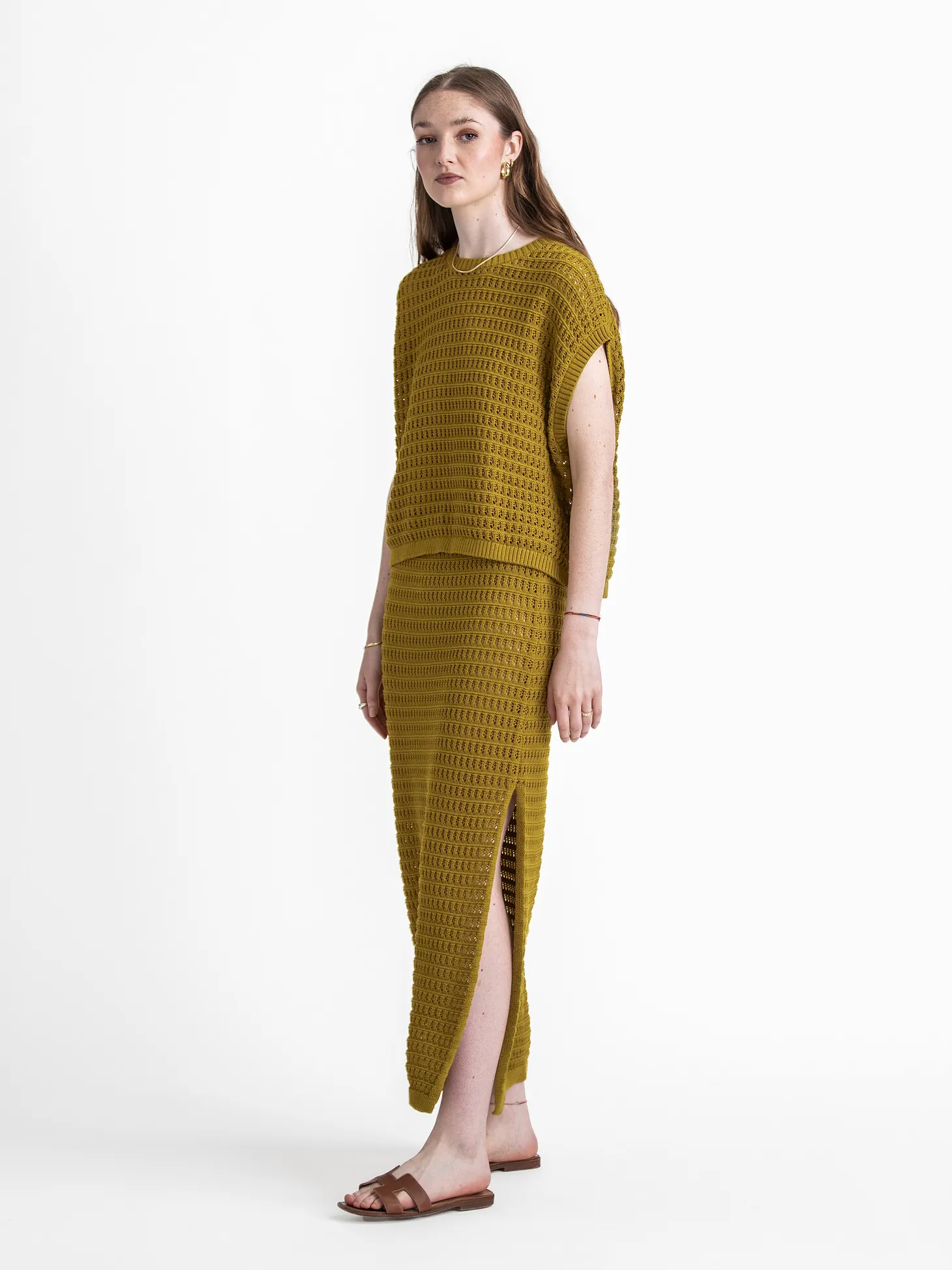 Les Soeurs Gehaakte rok Mint Olive Hot