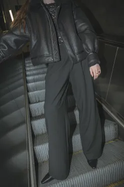 Les Soeurs Geplooide broek Ryan Black Outlet