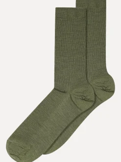 MP Denmark Geribde Wollen Sokken Olivine Fashion