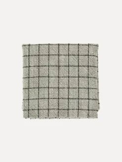 Madam Stoltz Geruit keukenhanddoek Greige+Black Outlet
