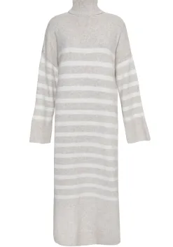 Les Soeurs Gestreept Gebreide Jurk Penelope Beige Discount