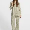 Les Soeurs Gestreept hemd Daniel Khaki+Ecru Discount