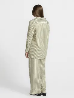 Les Soeurs Gestreept hemd Daniel Khaki+Ecru Discount