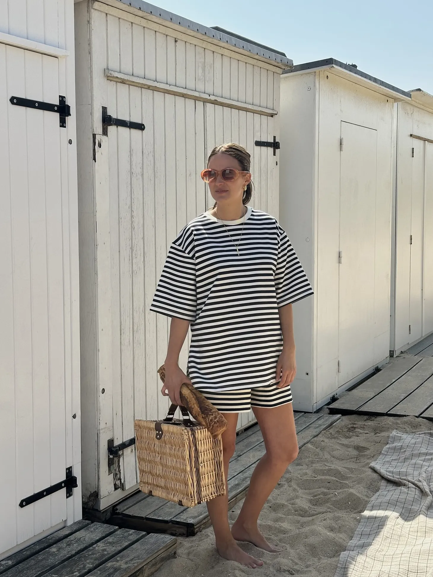 MBYM Gestreept t-shirt Emrylis Betsy Night+Sky+Sugar+Stripe Discount