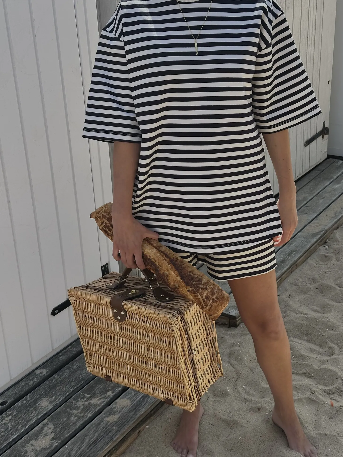 MBYM Gestreept t-shirt Emrylis Betsy Night+Sky+Sugar+Stripe Discount