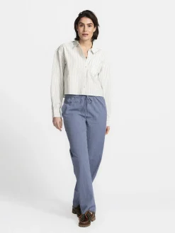 MBYM Gestreepte blouse Emmelia Deserae Light+Sugar+Blue+Stripe Clearance