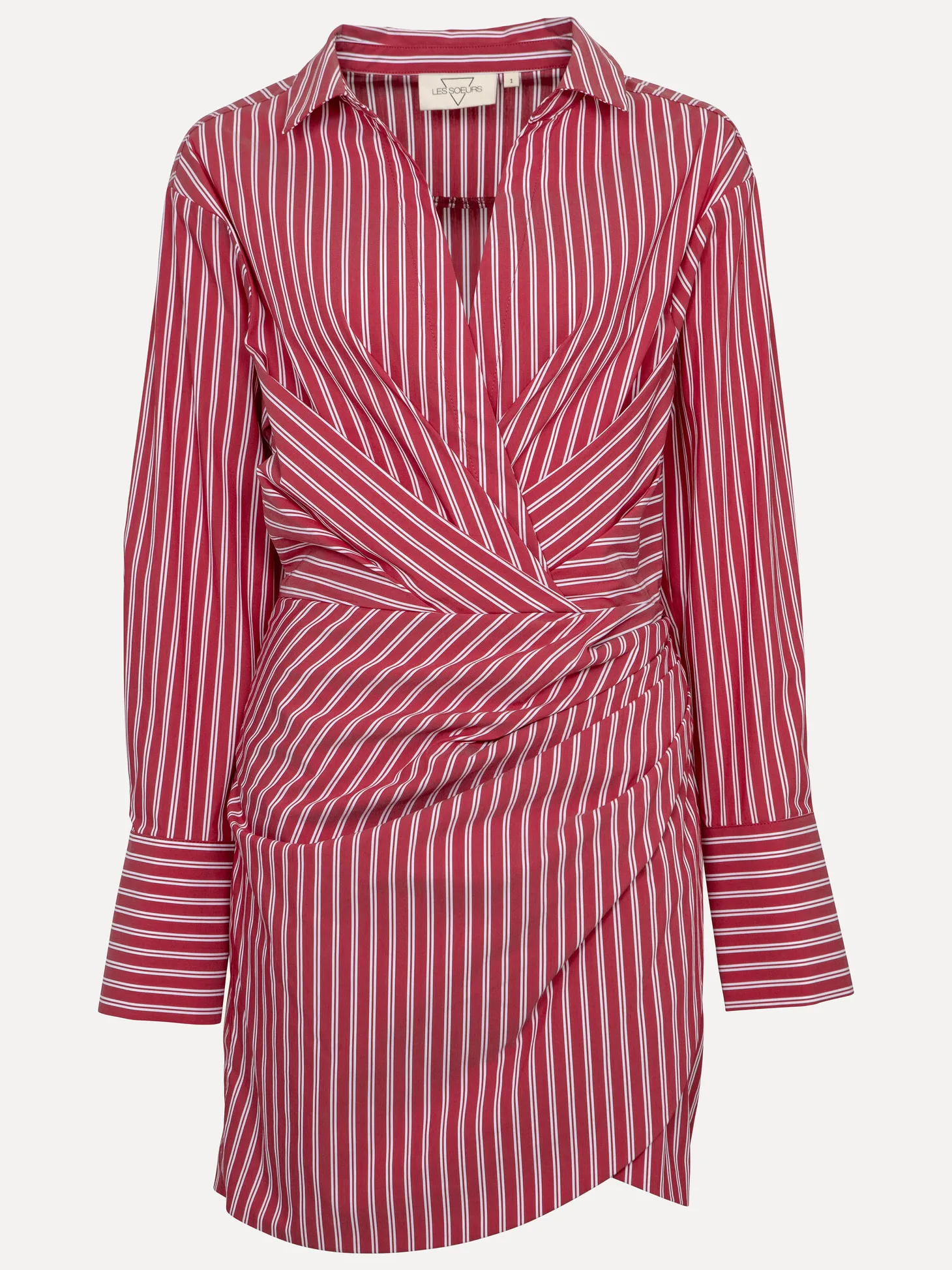 Les Soeurs Gestreepte blousejurk Luana Striped+Red Clearance