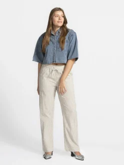 Sofie Schnoor Gestreepte Broek Abigailes 0146+Antique+White+With+Black Fashion