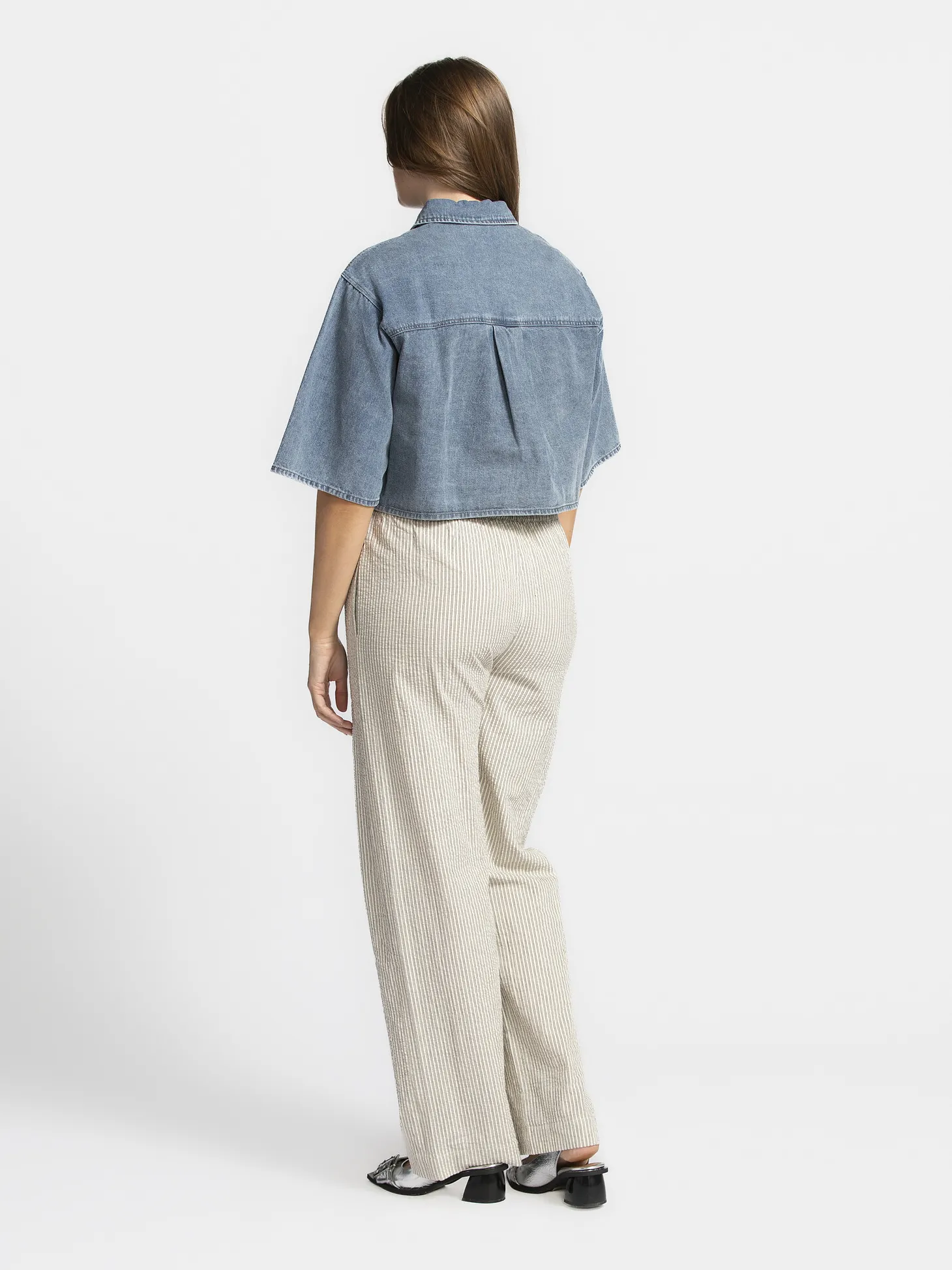 Sofie Schnoor Gestreepte Broek Abigailes 0146+Antique+White+With+Black Fashion