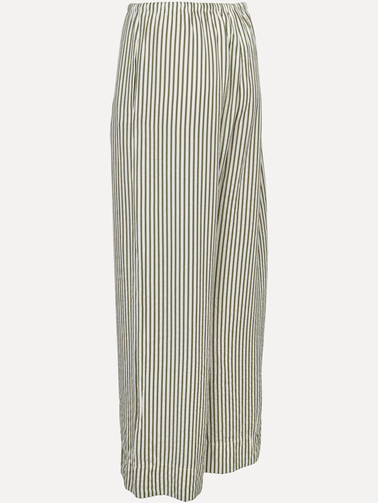 Les Soeurs Gestreepte broek Matt Khaki+Ecru Sale