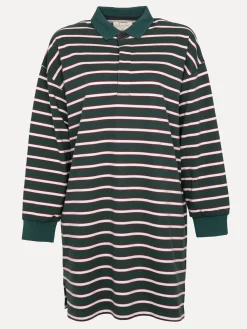 Les Soeurs Gestreepte jurk Uma Green+Bordeaux+Stripe Clearance