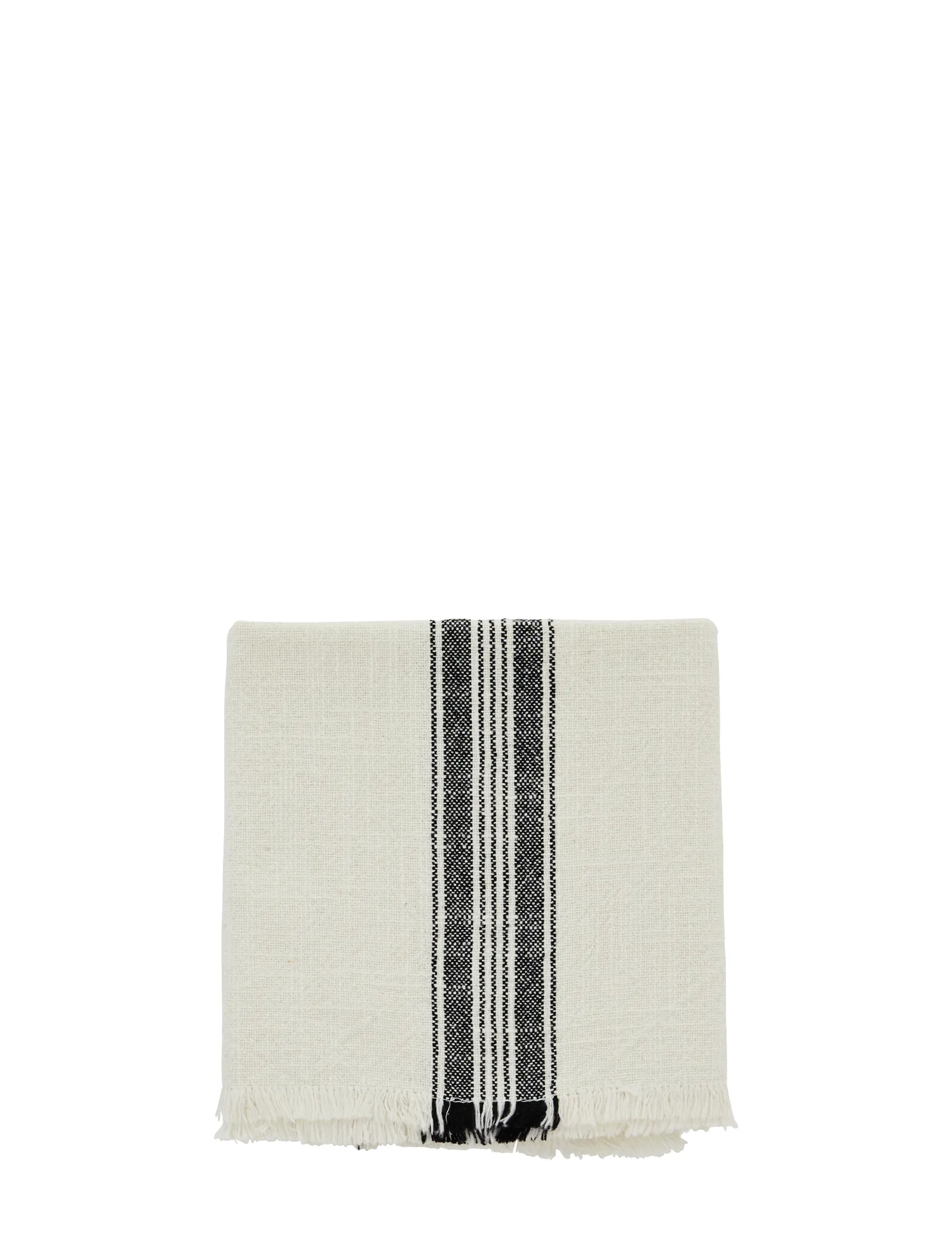 Madam Stoltz Gestreepte Keukenhanddoek Off+White Outlet