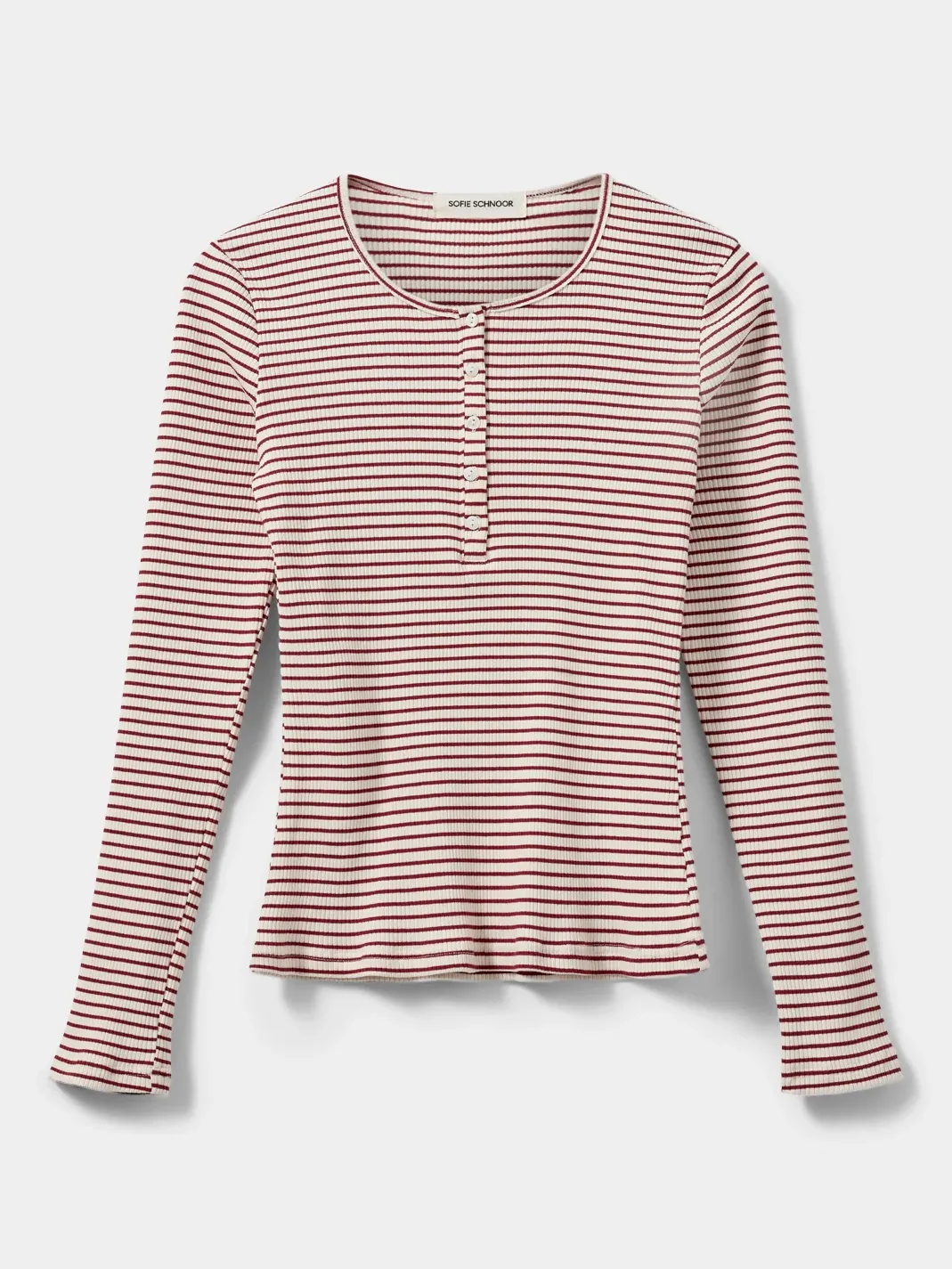 Sofie Schnoor Gestreepte longsleeve Pax 4139+Red+Striped Fashion