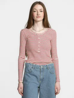 Sofie Schnoor Gestreepte longsleeve Pax 4139+Red+Striped Fashion