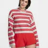 American Vintage Gestreepte sweater Raxow Gris Clearance