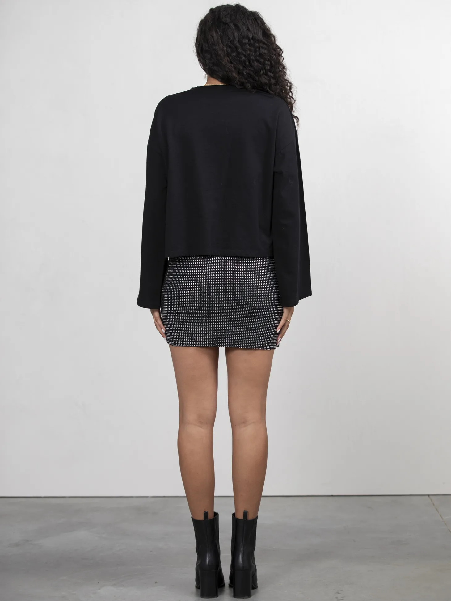 Edited Glitter rok Zisan Black Sale
