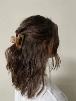 Les Soeurs Hair Clip Rectangle Beige Best