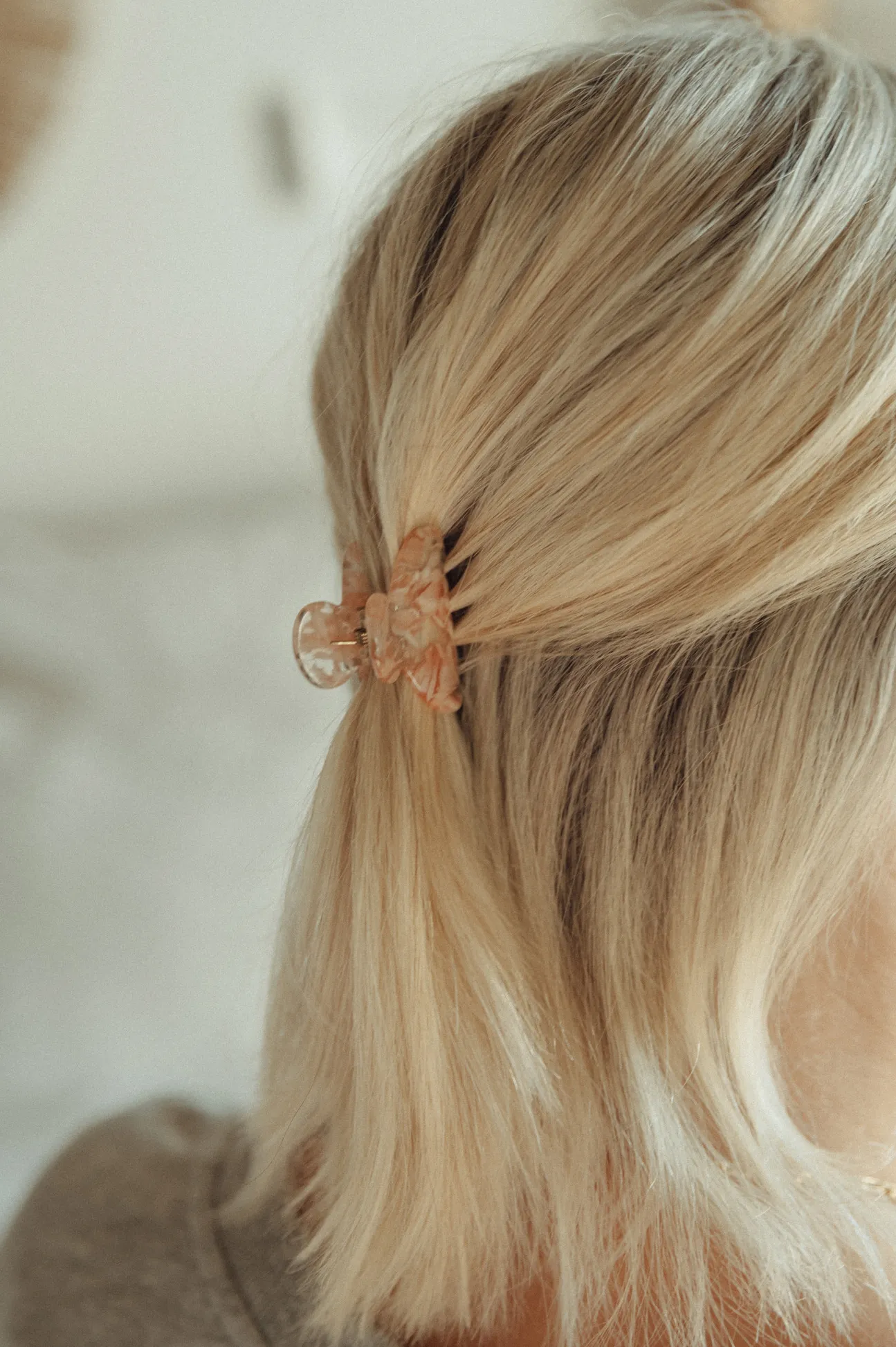 Les Soeurs Hair Clip Round Light+Pink Hot