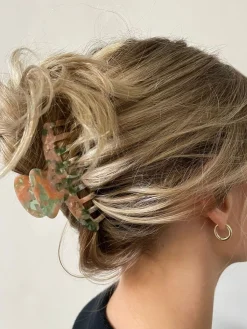 Les Soeurs Hair Clip Round Pink+Green Sale