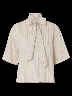 Selected Hemd met korte mouwen Lana-Juno Bow Birch Outlet