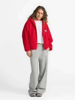 American Vintage Hoodie met rits Hoktown Fraise Online