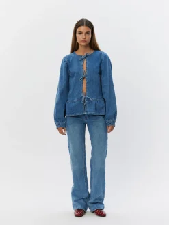 Sofie Schnoor Jeans met bolletjes Stockholm 5002+Denim+Blue Fashion