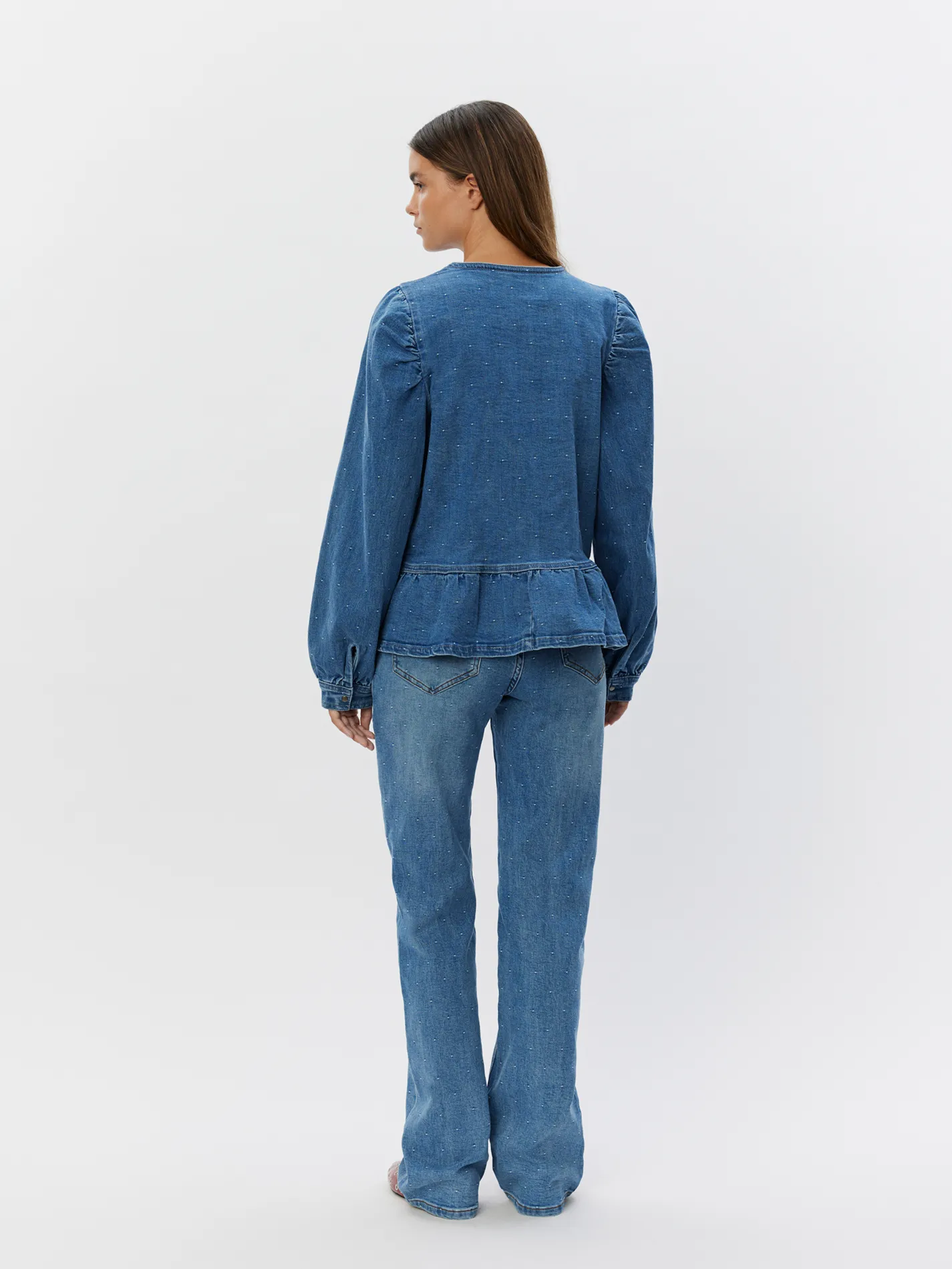 Sofie Schnoor Jeans met bolletjes Stockholm 5002+Denim+Blue Fashion