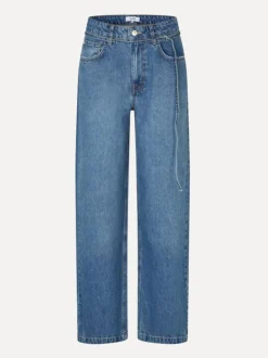 MBYM Jeans met riem Caria Mid+Blue+Wash New