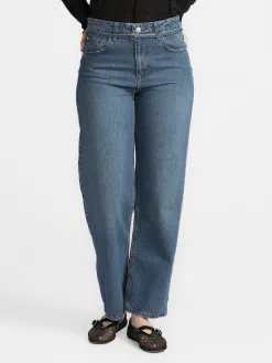 MBYM Jeans met riem Caria Mid+Blue+Wash New