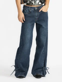 MBYM Jeans met strik Katha Middle+Blue+Wash New