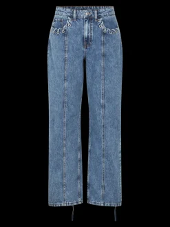 MBYM Jeans met veterdetail Wallia Mid+Blue+Vintage Best