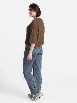MBYM Jeans met veterdetail Wallia Mid+Blue+Vintage Best
