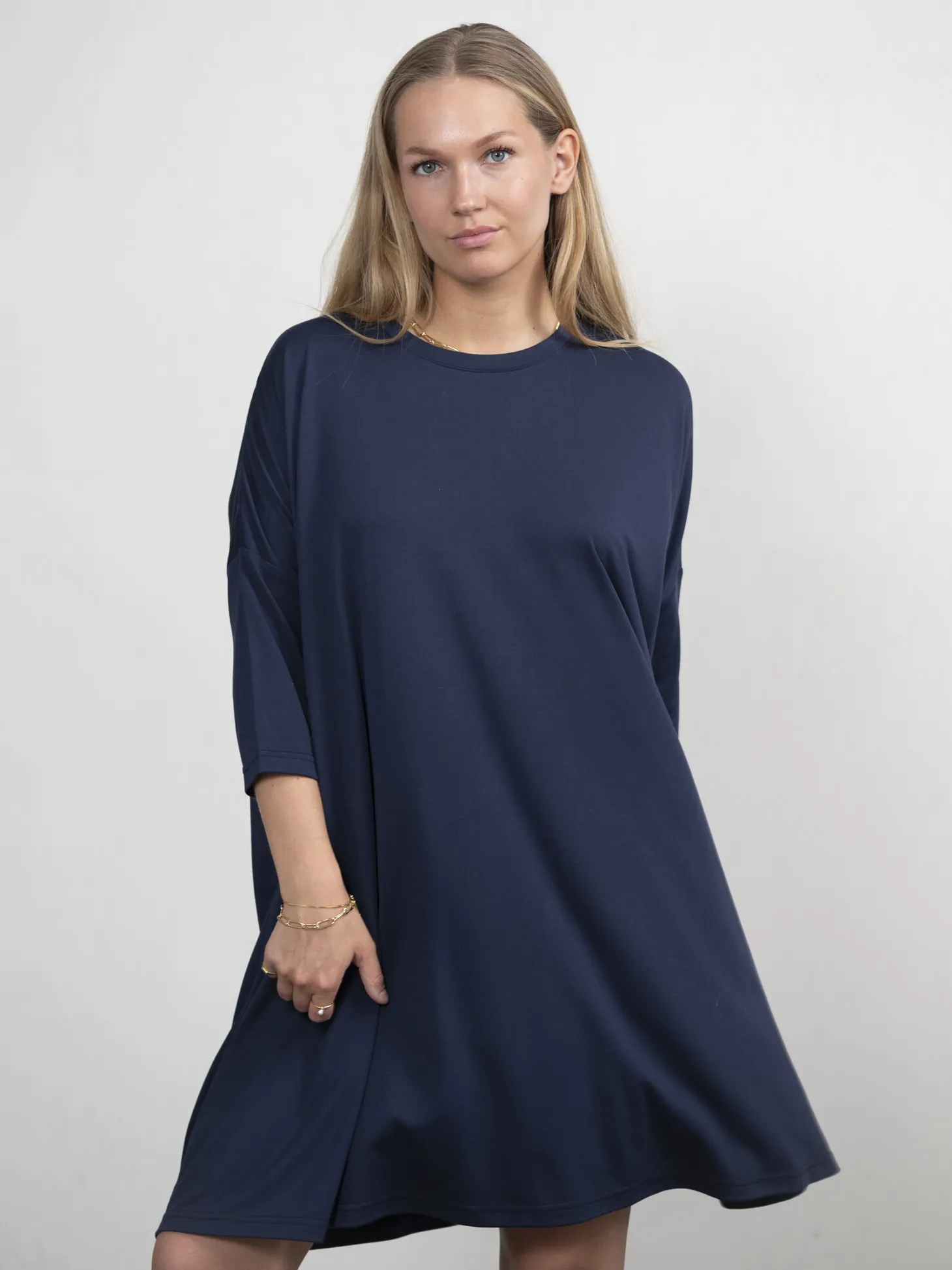 Les Soeurs Jersey jurk Amy Navy Outlet