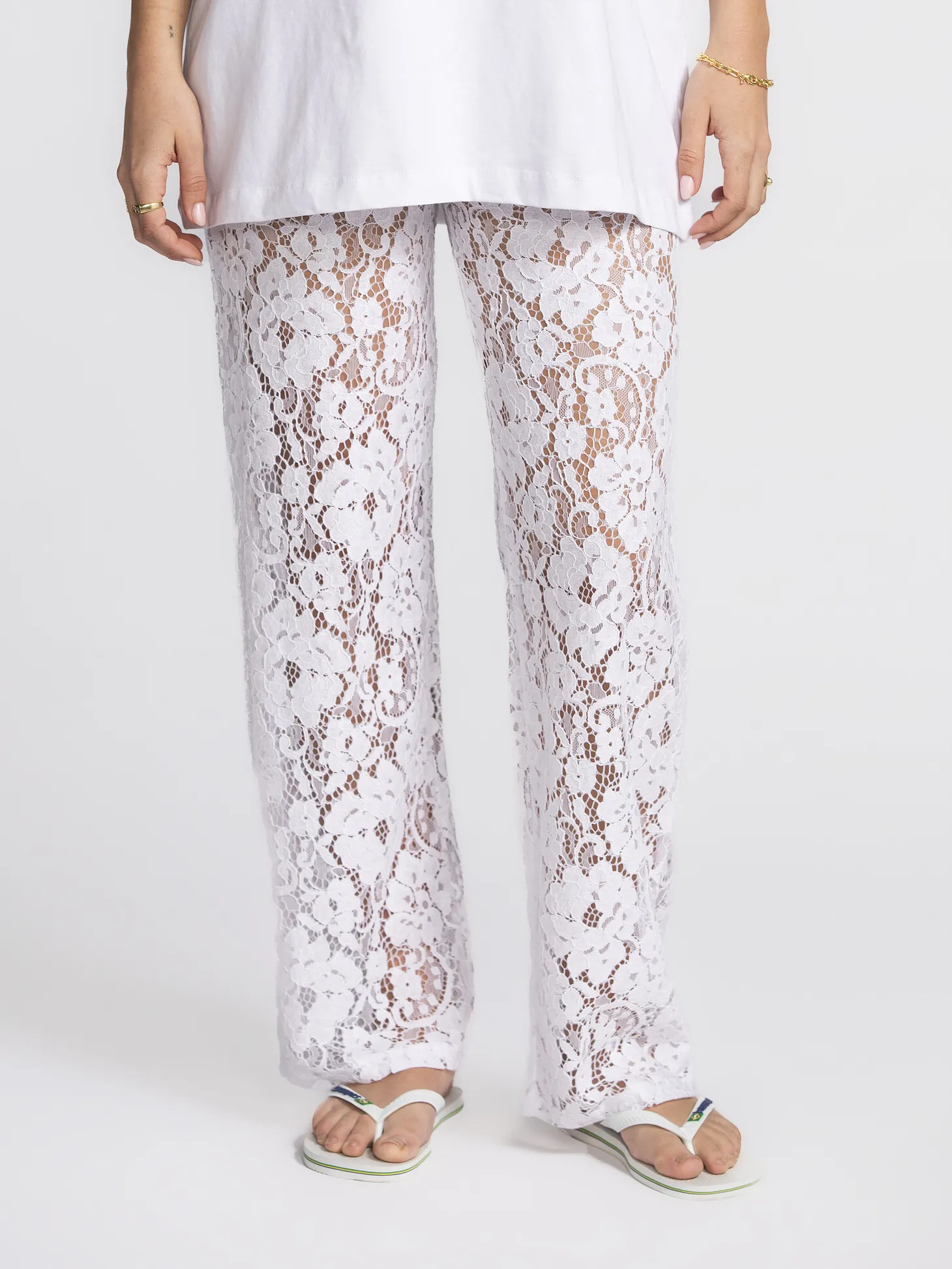 Les Soeurs Kanten broek Reva White Online