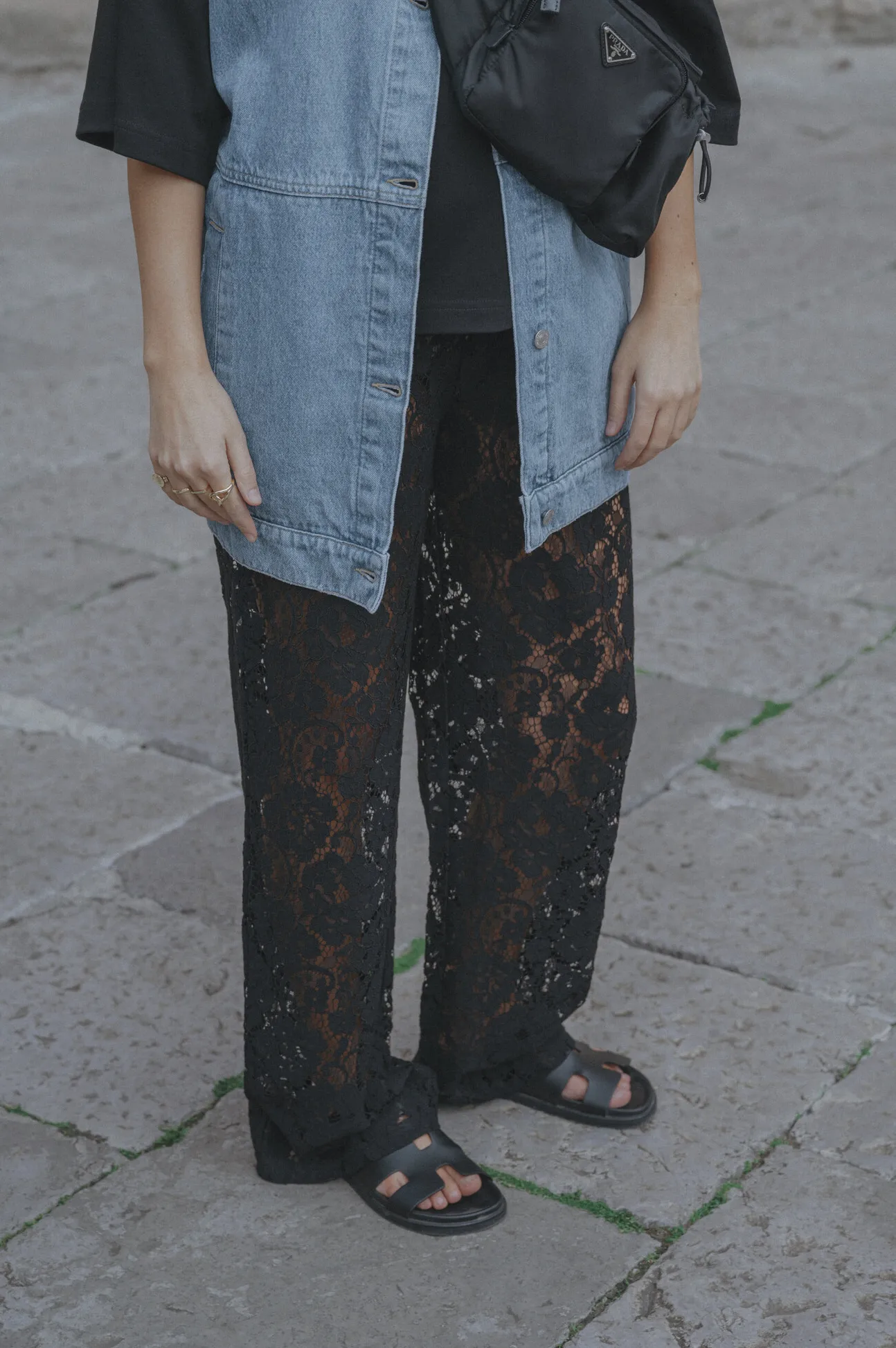 Les Soeurs Kanten broek Reva Bordeaux Clearance