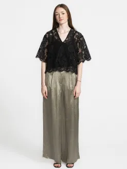 Selected Kanten crop top Milly Black Sale