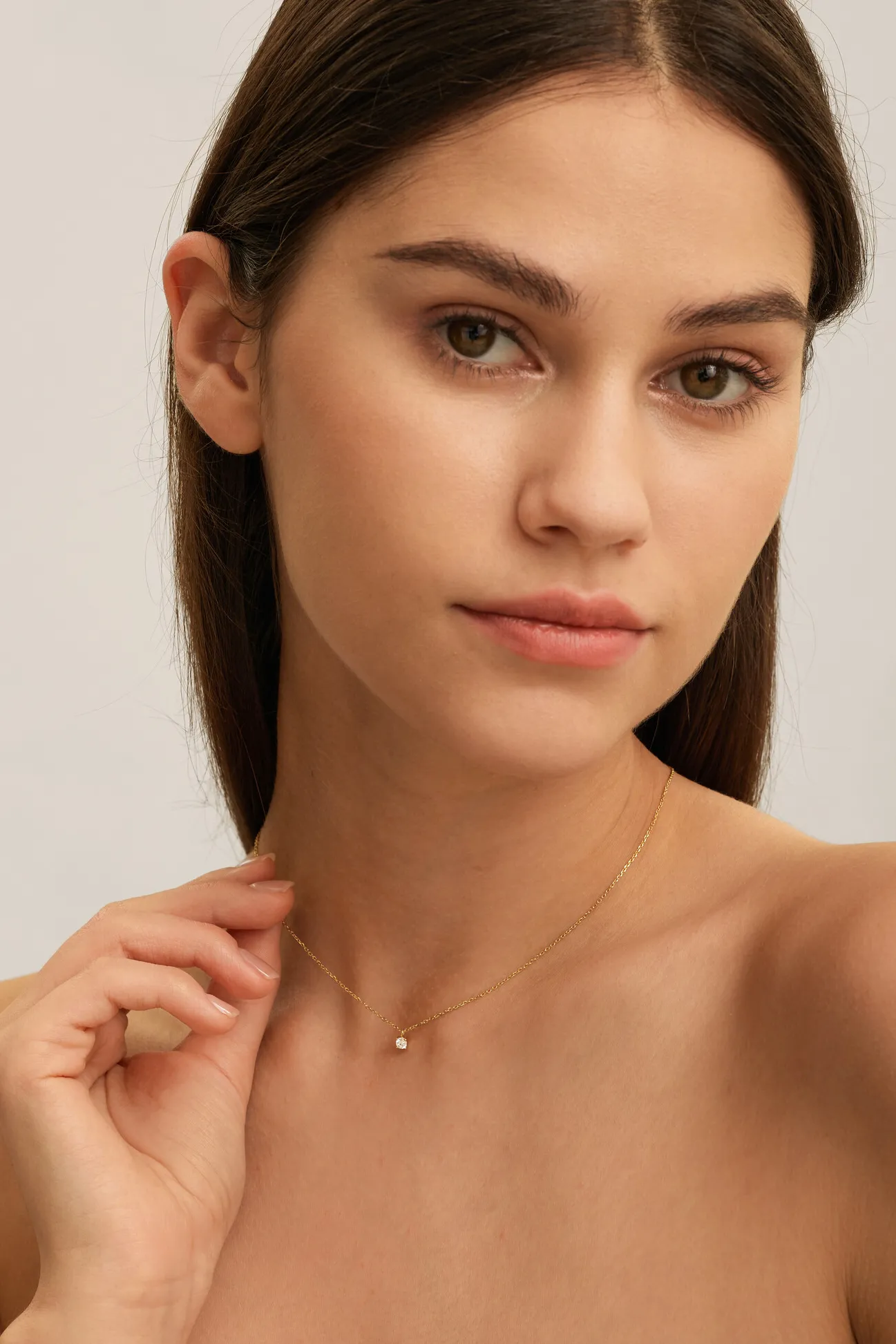 Les Soeurs Ketting Romee Extra Fine Chain Strass Gold New